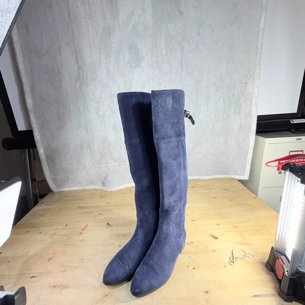 Charles David Blue Suede Over the Knee Boots Women’s 6.5 Charles David